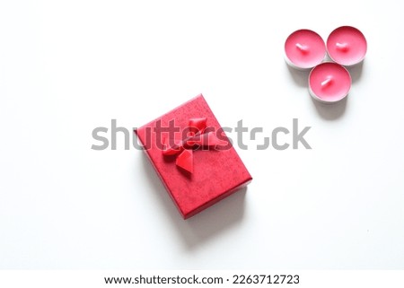 Red gift on a white background