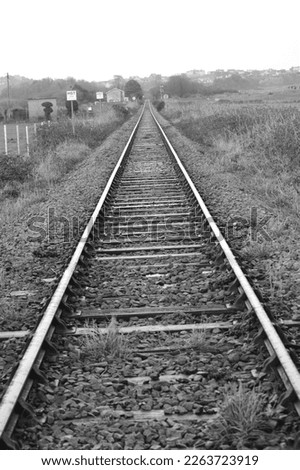 a long straight railway tracks through the county 