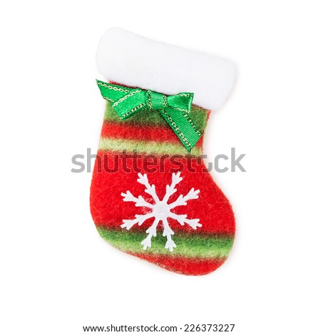 Christmas sock Isolated on white background