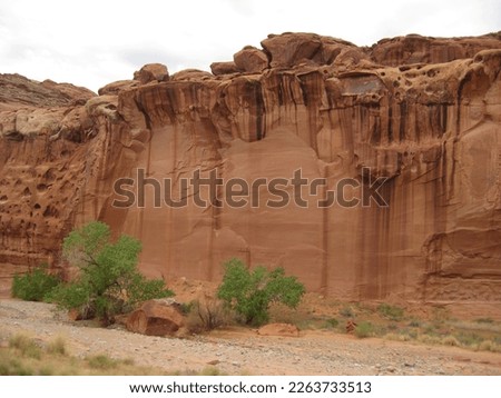 Steep Red Rock Cliff at Capitol Reef National Park