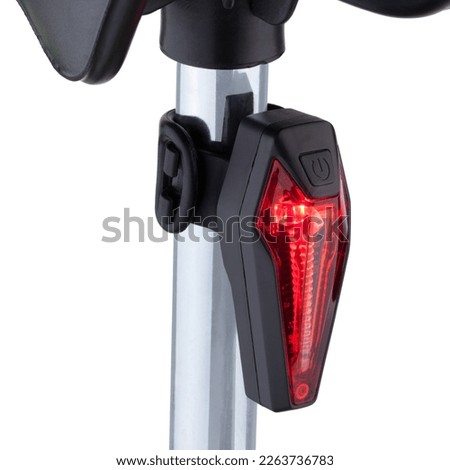 Bicycle flashlight isolated on a white background.