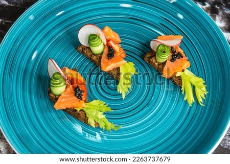 delicious cold appetizer on a plate