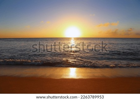 Beautiful sunset picture in Hawaii 