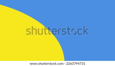 Image of blue and yellow pattern and copy space in background. Ukraine crisis, war and politics concept digitally generated image.