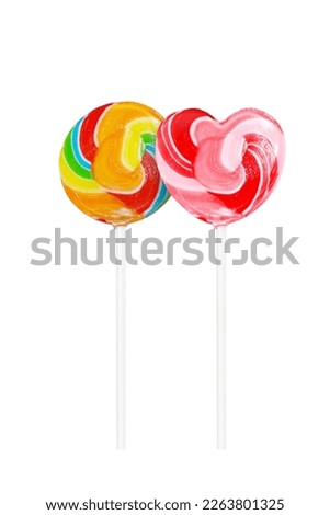 lollipop candy isolated on white background summer concept
