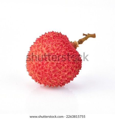 Litchi isolated on the white background. Royalty-Free Stock Photo #2263815755