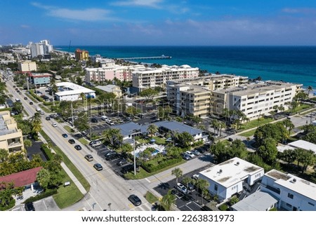 Amazing colorful aerial Deerfield Beach pictures 
