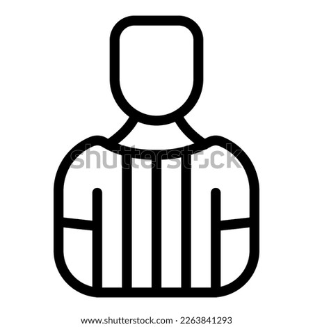 Referee icon outline vector. Action team. School football
