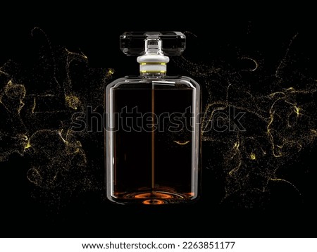 Parfum with dust packaging mockup