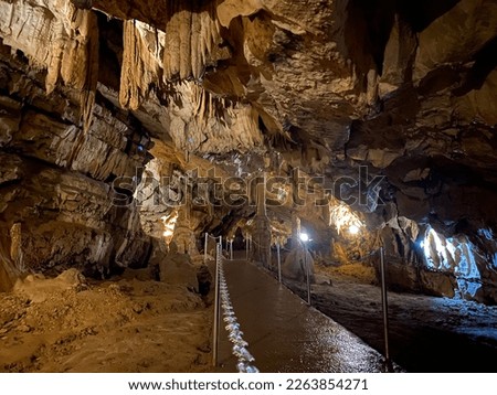 Tourist cave Vrelo in the Gorski kotar region - Fuzine, Croatia or Die Höhle Vrelo in der kroatischen Region Gorski kotar - Fuzine, Kroatien (Turistička špilja Vrelo u regiji Gorski kotar - Fužine)