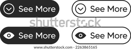 See more vector icon set. View all button symbol. Eyes vector sign Royalty-Free Stock Photo #2263865165