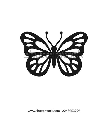 Butterfly icon, Butterfly silhouette. Isolated vector illustration