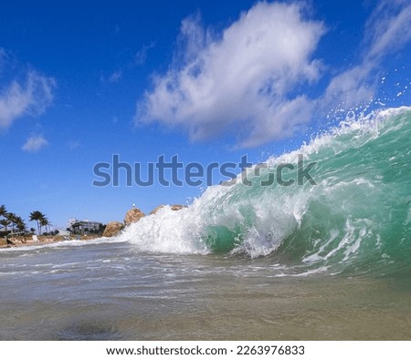 Amazing colorful picture wave Deerfield Beach 