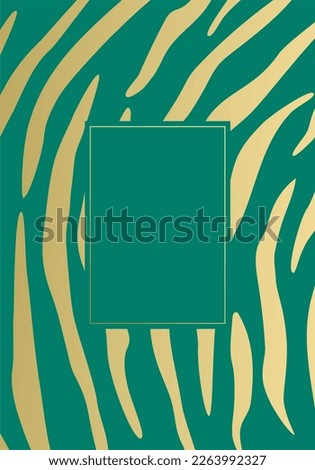 Tiger stripes on a green background.