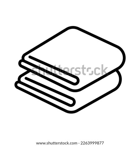 Stacked towels icon. Fluffy towels. Vector. Royalty-Free Stock Photo #2263999877