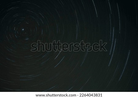 Time interval of stars in the night sky.