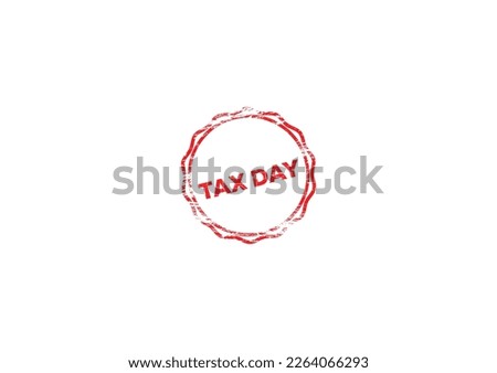 tax day illustration and clip art. tax day vector images. tax day isolated white background.