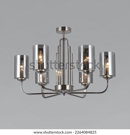chandelier modern living room chrome metal and glass 