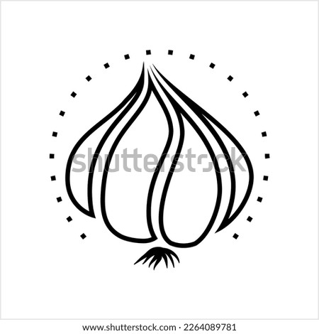 Garlic Icon, Common Seasoning Vegetable Icon Vector Art Illustration Royalty-Free Stock Photo #2264089781