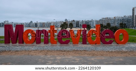 Montevideo, Uruguay 3D letters logo sign