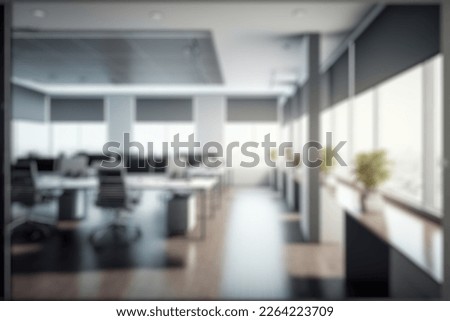 Blur background of modern office interior design . Contemporary workspace for creative business