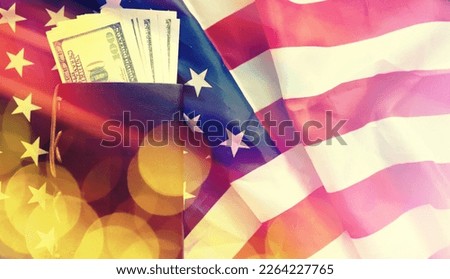 Abstract background. Symbol of the United States of America flag