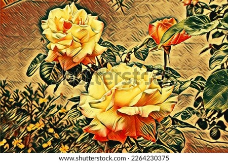 Beautiful rose flower designs suitable for decoupage patterns and more.