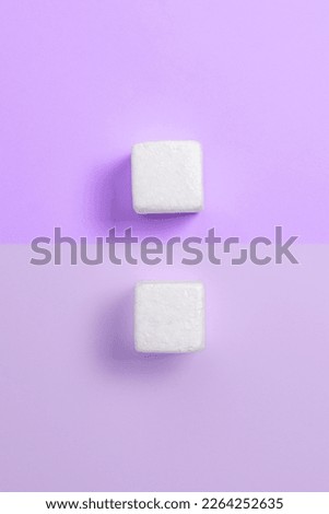 White Styrofoam Cubes Lying on Coloured Desk. Brand new Information. Important message. Multiple Assorted Collection Office Stationery. Clipboard Placed Over Table.