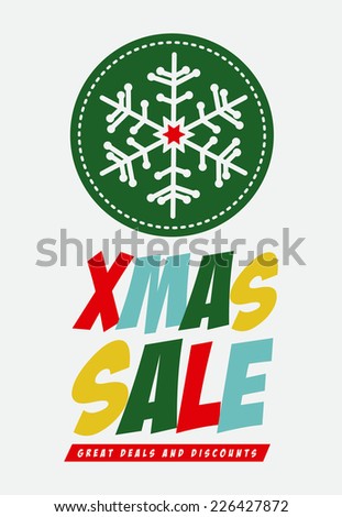 Christmas design over white background, vector illustration