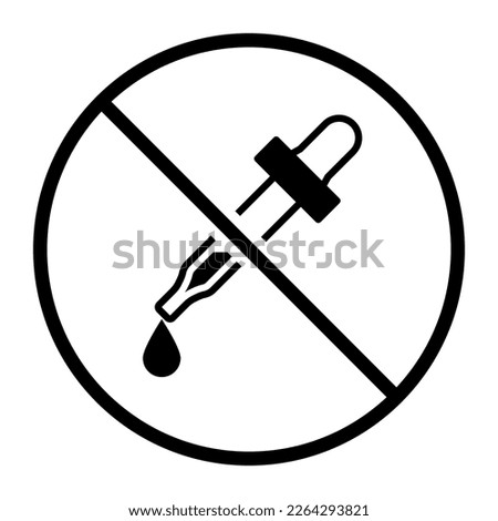 No artificial flavors added icon: food, ingredients and additives concept Royalty-Free Stock Photo #2264293821