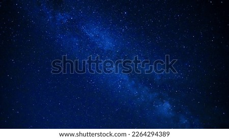 Milky Way galaxy visible during night with shooting stars Royalty-Free Stock Photo #2264294389