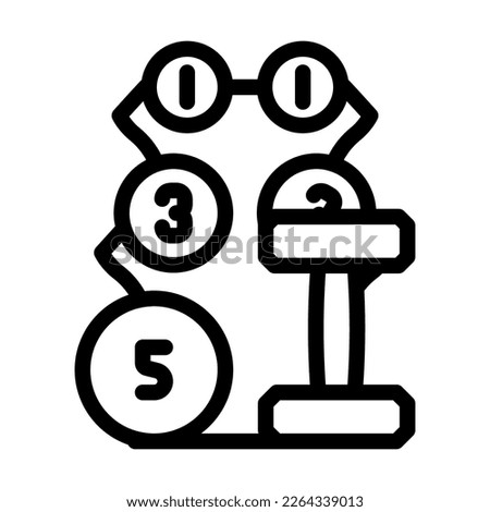 dumbbell fitness sport line icon vector. dumbbell fitness sport sign. isolated contour symbol black illustration