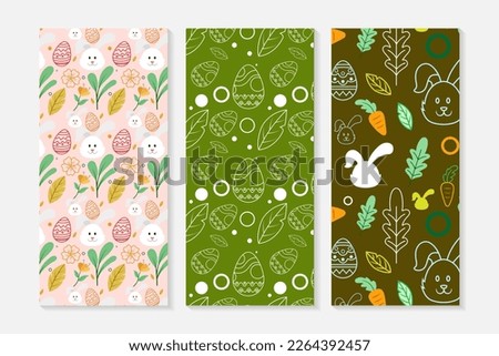 
Card Background st of Easter seamless Patterns Endless texture for web, picnic tablecloth, wrapping paper. Pattern templates in Swatches panel