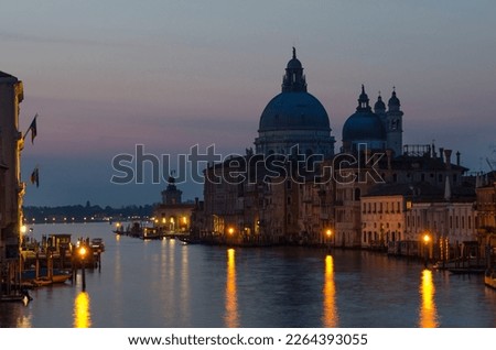 Italy. Venice. Morning view of the Grand canal.