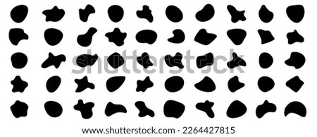 Set of fluid frame design. Liquid shapes template collection Royalty-Free Stock Photo #2264427815