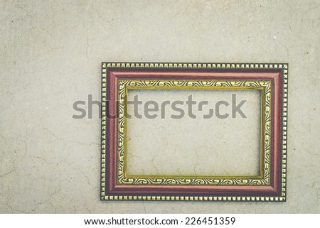 Frame on concrete background - vintage effect style picture