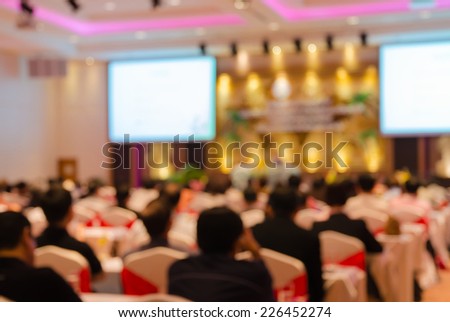 Business Conference and Presentation in the conference hall