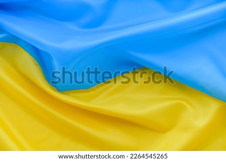Ukrainian flag. The background is yellow, blue.