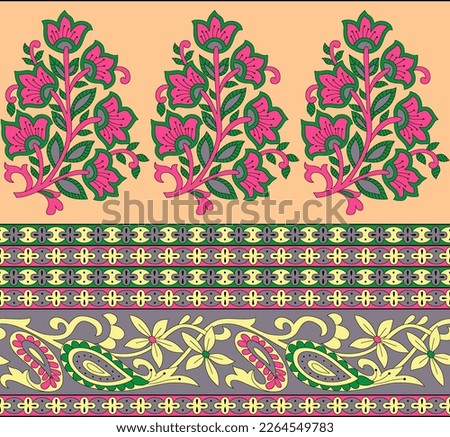 beautiful traditional design motif border