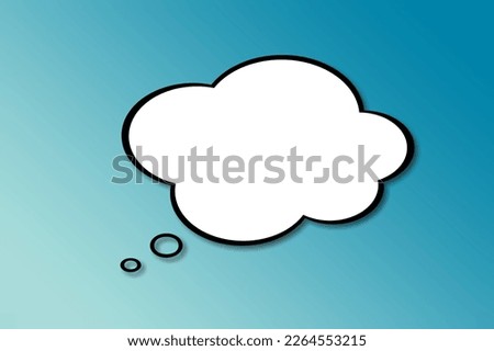 Blank Speech bubble cloud on color background