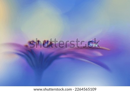 Beautiful Macro Shot of Magic Flowers.Border Art Design.Magic Light.Extreme Close up Photography.Conceptual Abstract Image.Violet and Blue Background.Fantasy Art.Creative Wallpaper.Beautiful Nature.