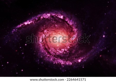 Beautiful purple galaxy. Elements of this image furnished by NASA. High quality photo