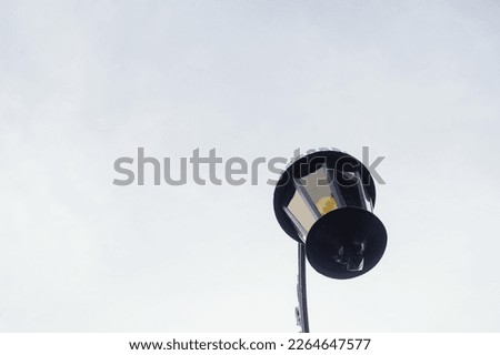 minimalist street lamp in depok, indonesia
