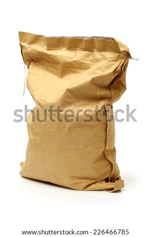 paper bags on white background 