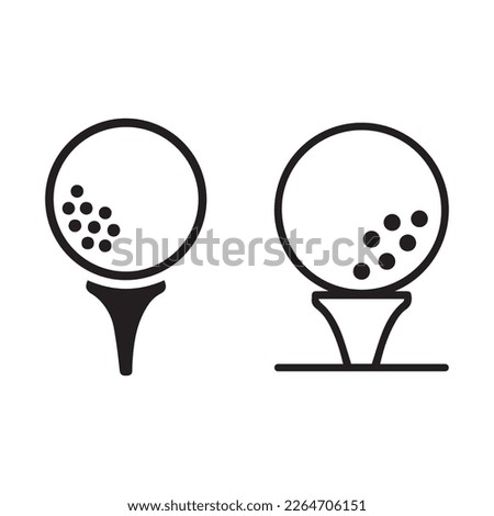 Golf ball ,black and white,vector ,icon,Vector golf ball isolated on white.