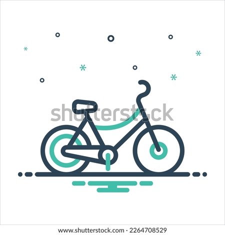 Vector colorful mix icon for bicycle