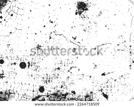 Distressed Black and White Grunge Background with Messy Texture and Empty Space for Copy