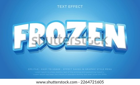 Frozen 3d editable text effect	
