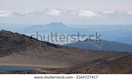 Lake taupo in New Zealand from up Tongariro  Royalty-Free Stock Photo #2264727417