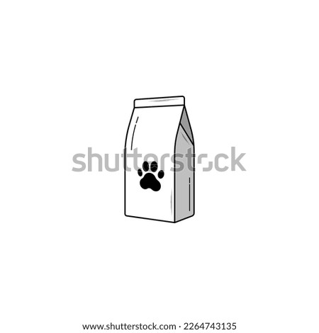 Pet food package icon isolated vector graphics
